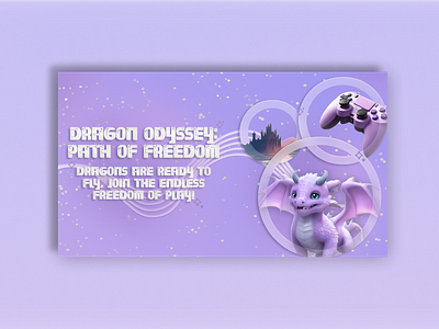 The dragon game banner advertising banner banner banner design branding computer game design dragon dragon game game graphic design illustration joy ui uiux vector web design web design