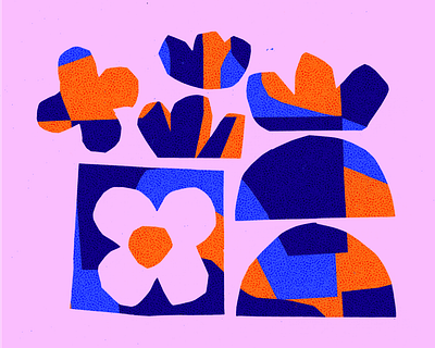 S c a t t e r e d abstract bold collage design flower graphic design illustration illustrator texture