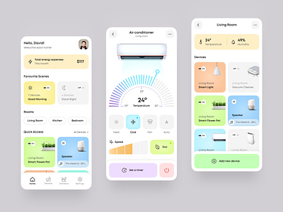 Smart Home App app branding design futureofliving mobileapp ui uiinspiration uxdesign