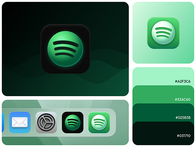 Spotify | Icon Design app icon big sur design graphic design icon macos minimalistic ui