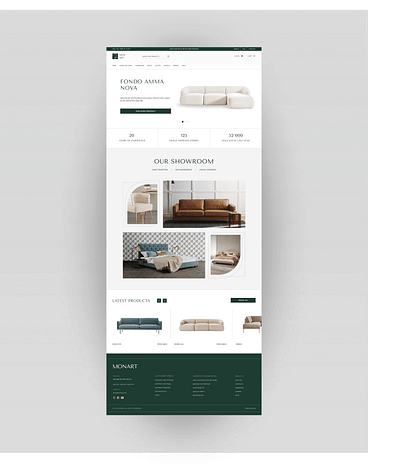 Furniture e-commerce bed branding design figma furniture green homepage landingpage luxury minimal minimalistic sofa typography ui uiux web design