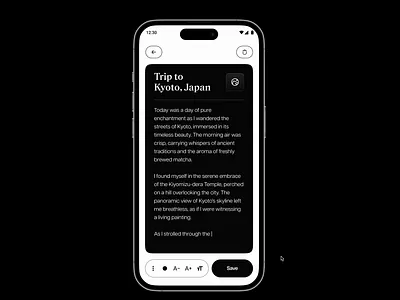 Micro Animation Concept - Notes App animation app design micro motion graphics note taking notes ui design