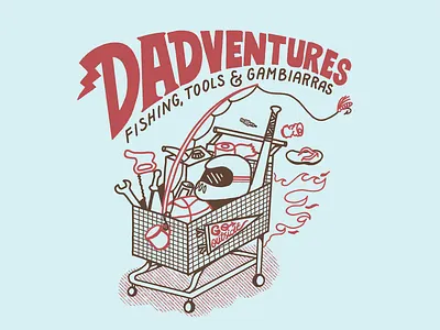 Dadventures - Inherited skills. apparel badge design graphic design illustration lettering logo t shirt