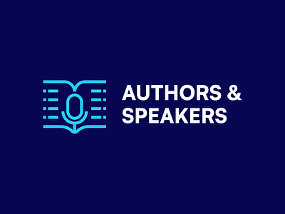 Authors & Speakers authors authors logo book book logo book symbol brand identity branding brandmark creative discussion graphic design logo logo designer microphone microphone logo minimal modern speakers writers writing