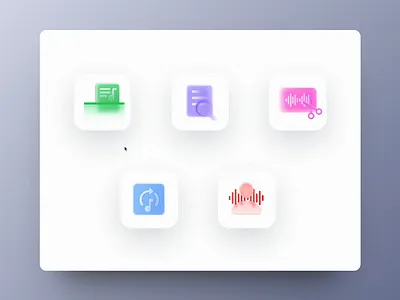 Glassmorphism Icon Animation ✨ 3d animation design graphic design illustration logo motion graphics ui user interface vector