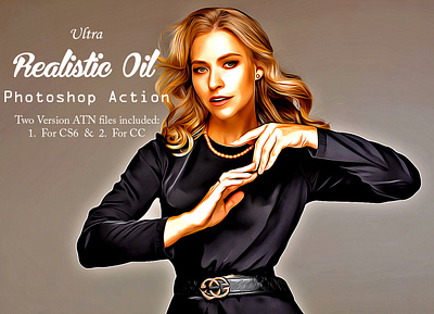 Ultra Realistic Oil Photoshop Action oil sketch