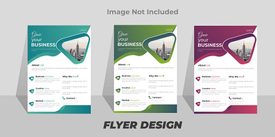 Business Flyer design Set advertisement branding brochure business businessflyer company profile corporate design flyer gradiantflyer