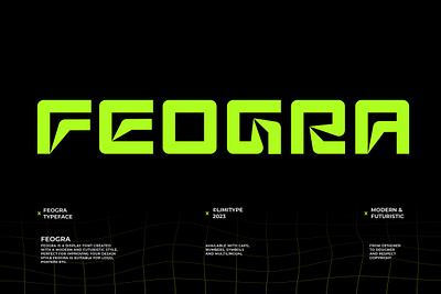 Feogra -Futuristic Font free font futuristic font modern font