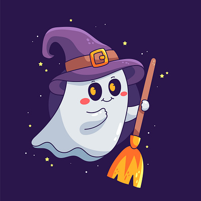 Cartoon Ghost cartoon character cute design ghost graphic design halloween illustration logo pumpkin skull vampire witch