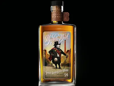 Orphan Barrel - Muckity Muck Label Typography custom type design lettering packaging