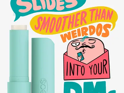EOS Chapstick // Commercial Campaign cartoon design illustration lettering