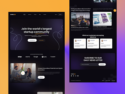 Startup Landing page design designers dribbble dribbblers figma following landingpage popular startup trendy ui uidesign uiux ux uxdesign uxuidesign