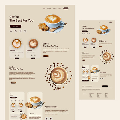 landing page coffee website