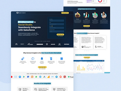Landing Page Design for Konnect Insights graphic design ui uiux ux