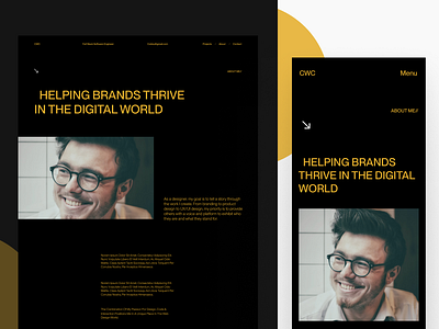 Portfolio Website. About Page branding design graphic design ui ux web design