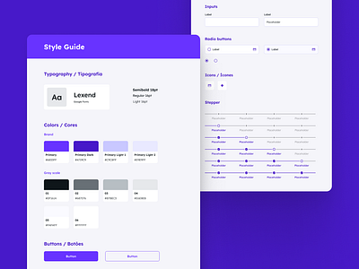 Style Guide - Checkout page design style design system guide landing page responsive landing page style guide ui ux web