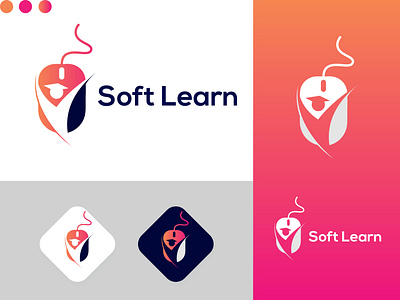 Soft Learn app logo design company logo creative logo gradient logo icon logo website logo