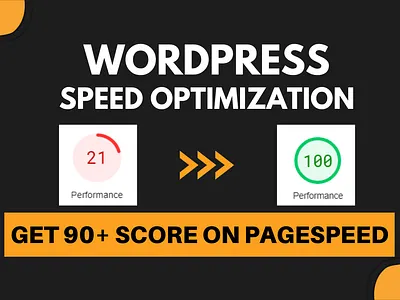 WordPress Website Speed Optimization animation branding business website design elementor pro graphic design illustration logo ui vector