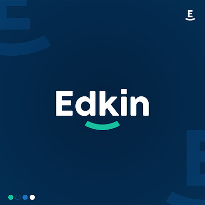 Edkin Family Dental badge brand branding design illustration letting logo mark print smile typography