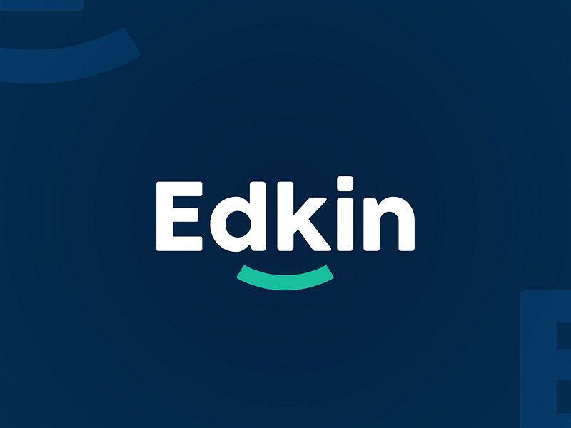 Edkin Family Dental badge brand branding design illustration letting logo mark print smile typography