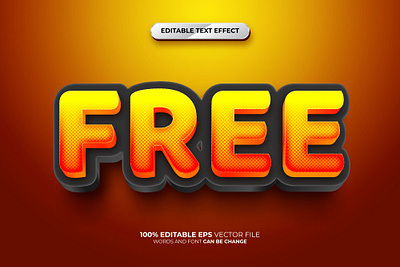 Free 3d Editable vector Text Effect Style drive