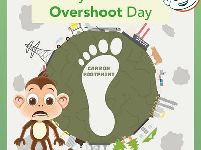 Bamboo Bobbi Instagram Post: Carbon Overshoot Day design graphic design instagram layout