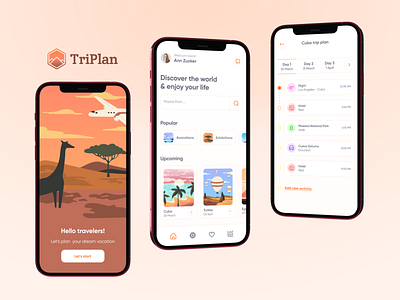 TripPlan - mobile app design app city clean concept design ios map minimal mobile photo planer tourism tours travel travel app traveling trip ui ux vacation