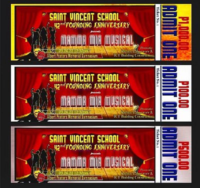 Theatrical Ticket Design branding concert design graphic design illustration theatre tickets