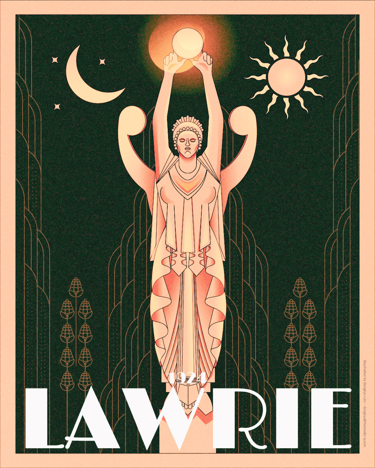 Lee Lawrie - Winged Sculpture (1924) 1920s architecture art deco decorative illustration lee lawrie poster sculpture vintage