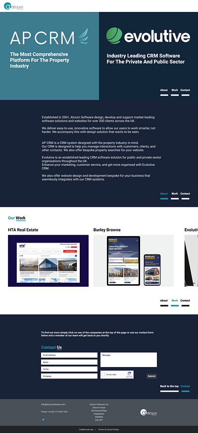 Alcium Software: Website Design Idea design graphic design layout ui website