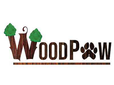 WoodPaw - Logo Design & T-Shirt Mockup branding design graphic design illustration logo vector