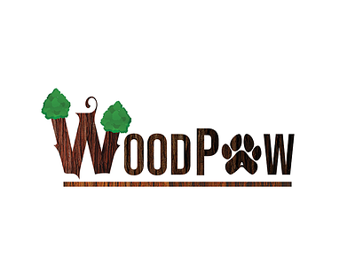 WoodPaw - Logo Design & T-Shirt Mockup branding design graphic design illustration logo vector