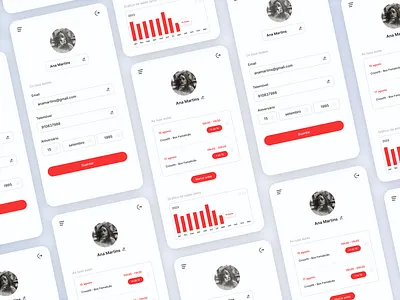 Daily UI #006 – User Profile app challange crossfit dailyui design graphic design gym profile red ui