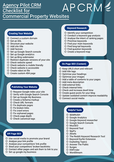 Agency Pilot CRM: Blog SEO Checklist design graphic design layout