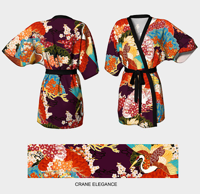 Seamless Pattern Designs alice in borderland colorful design drawing fujiwara08 graphic design illustration japanese aesthetics japanese pattern kimono kimono robe pattern pattern design photoshop print vexel