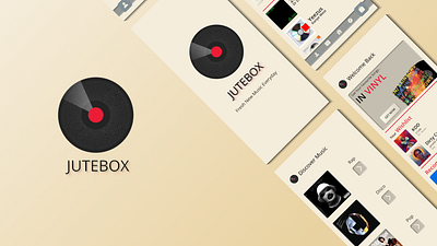 JUTEBOX - The Music Store app branding design logo ui ux