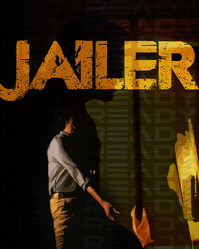 Jailer Movie Poster Design design graphic design jailer movie poster