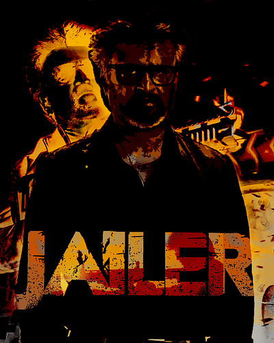 Jailer Movie Poster Design - Rugged Way design graphic design illustration jailer movie poster