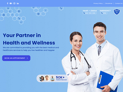 Web view for Hospital System healthcare hospitalui template ui ux web