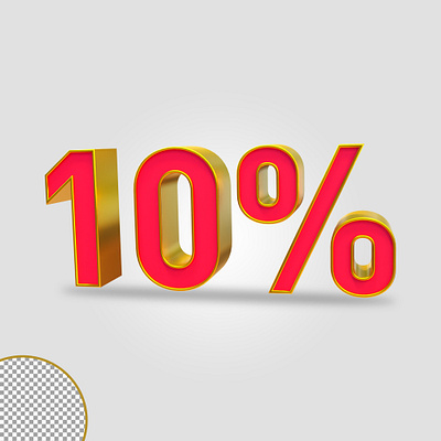 10% - 100% PERCENTAGES 3D Numbers 10k 3d branding design followers graphic design illustration logo ui vector