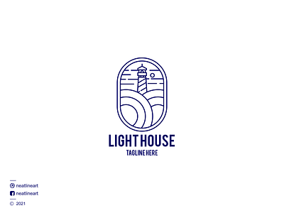 Light House Logo art branding design graphic design illustration lighthouse line lineart logo neatlineart ui vector