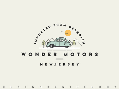 Wonder Motors Logo for automobile art logo brand identity branding clean logo graphic design hand drawn logo illustration logo lineart logo logo logo design logo designer logo inspiration logo mark logo type logos minimal logo monoline logo motion graphics vintage logo