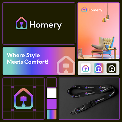 Homery - Where Style Meets Comfort! Logo and Brand Design 🎨 online