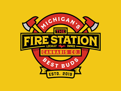 Best Buds badge brand cannabis illustration michigan patch the fire station