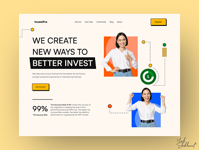 Finance Hero Section Design art branding designspiration exploration finance finance design hero section landing page retro design trending ui web design webui