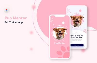 Pet trainer app "Pup Mentor" app application branding design dog graphic design icon illustration research ui ui design user expereince user interface design ux vector