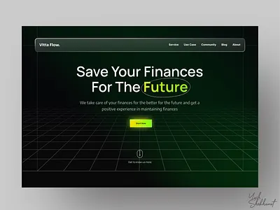 Finance Landing Page: Vitta Flow 3d 3d illustration art design designspiration exploration figma finance graphic design hero section interface landing page minimal saas trending ui uxdesign