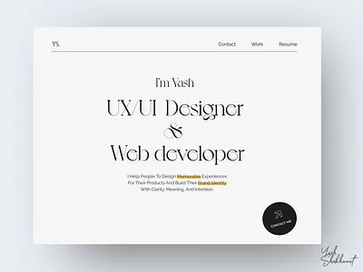 Portfolio Website Design art design designspiration exploration illustration minimal portfolio portfolio design portfolio website trending typography ui ux web design