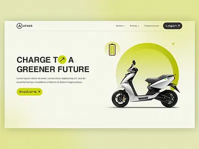 Animated Hero section for Future EVs animation electric ev design hero section impressive ui micro interaction motion graphic ui ui animation ux visual design