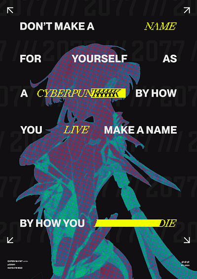 Cyberpunk Edgerunner Graphic design graphic design typography